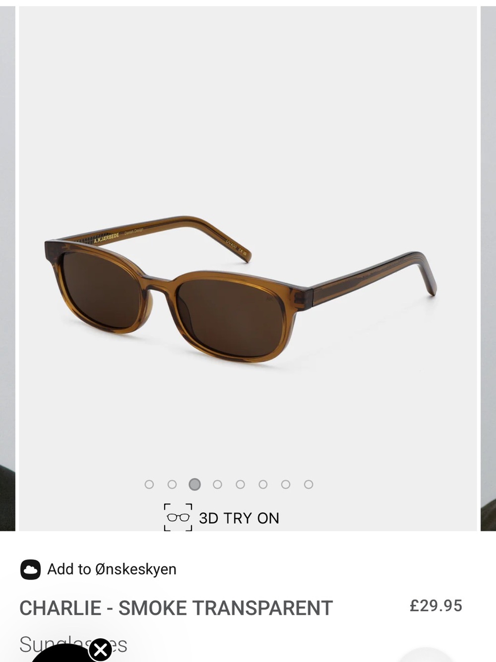 A.KJAERBEDE Sunglasses CHARLIE - SMOKE TRANSPARENT - Picture 3 of 8